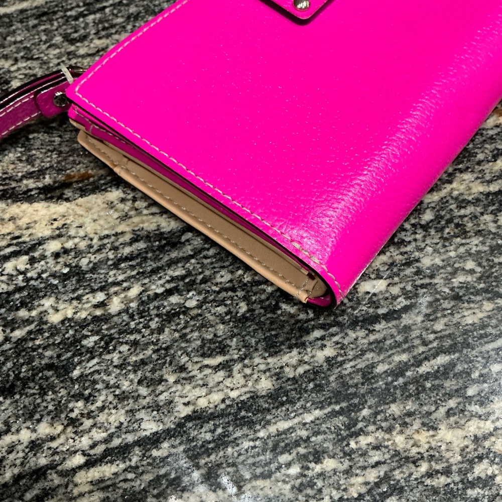 ✨💎BEAUTIFUL💎✨KATE SPADE PEBBLED LEATHER LARGE WRISTLET W/DUSTY&GIFT! - Picture 4 of 12